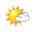 Partly cloudy